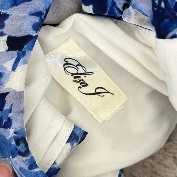 Eliza J Blue and White Floral Maxi Dress - Picture 6 of 10